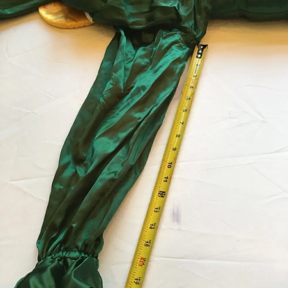 🦖 🎃- 18 GREEN Satin Dinosaur with Gold Stuffed Stegasaurus